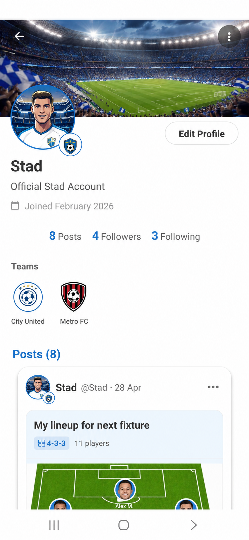 צילום מסך של Stad – פיד